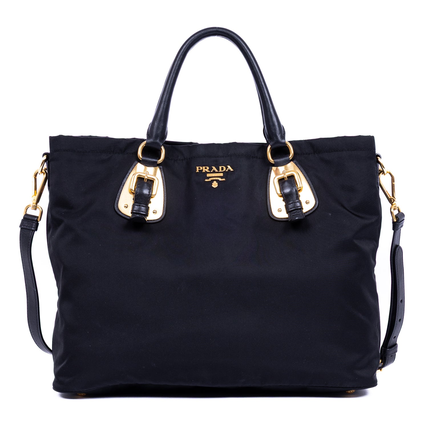 Shoulder Bag Crossbody Tote Black Tessuto Nylon Canvas