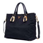 Shoulder Bag Crossbody Tote Black Tessuto Nylon Canvas