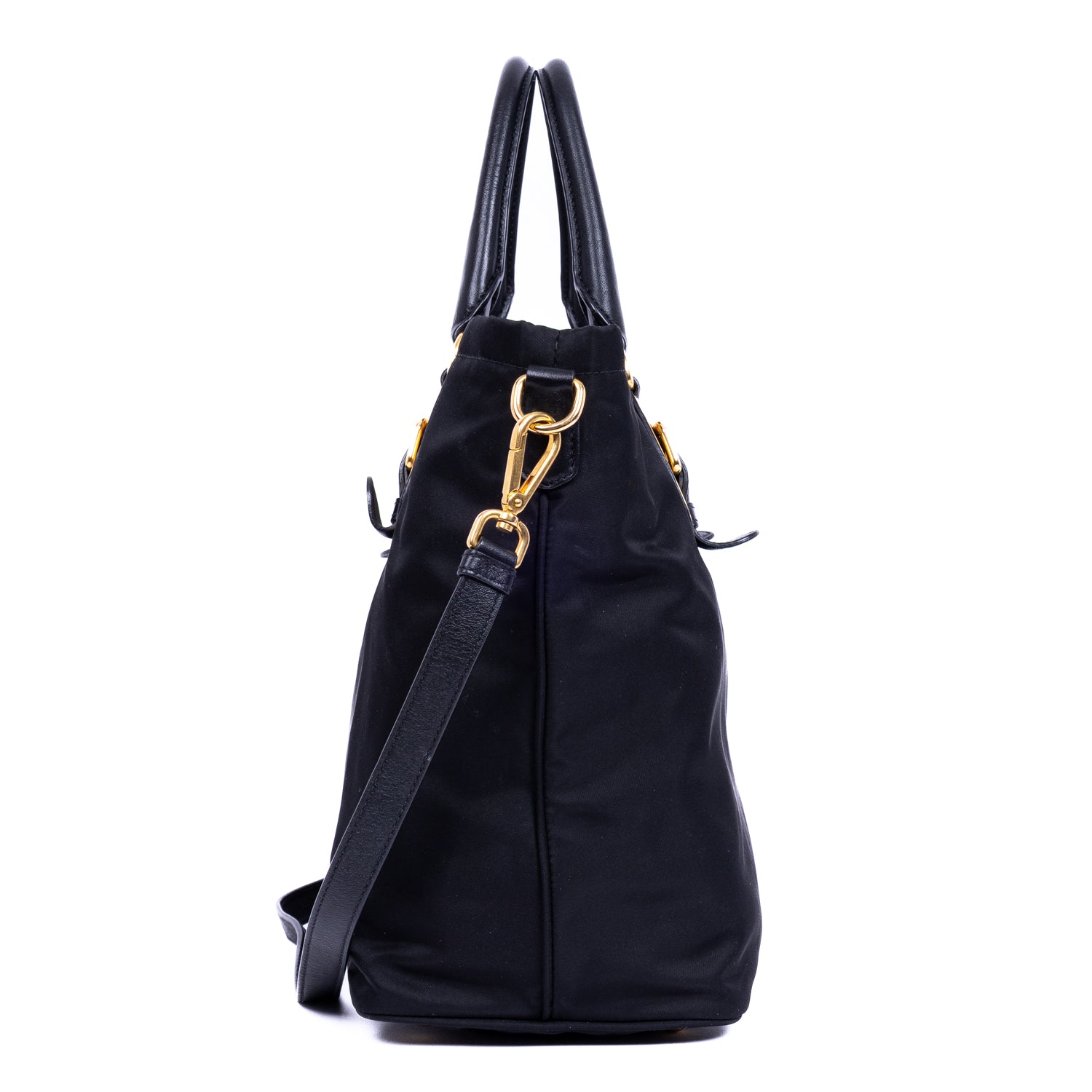 Shoulder Bag Crossbody Tote Black Tessuto Nylon Canvas