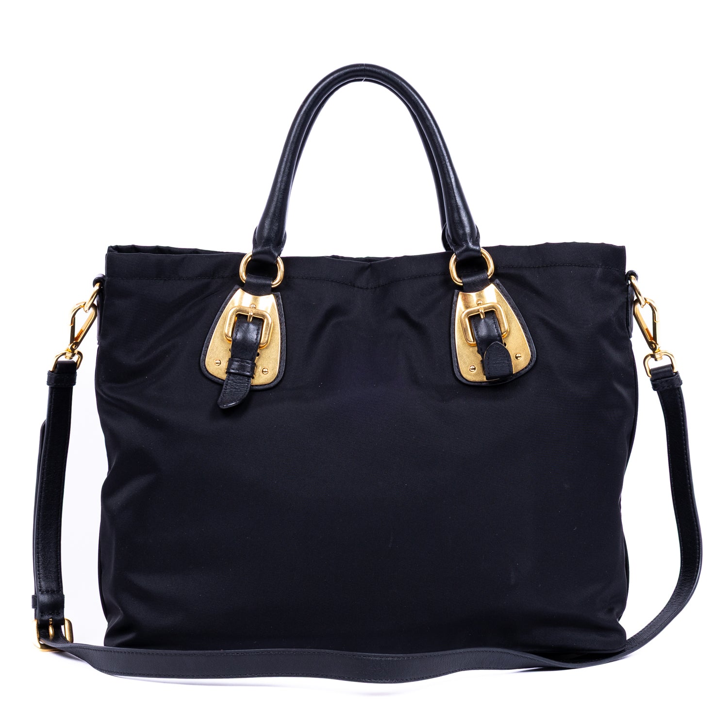 Shoulder Bag Crossbody Tote Black Tessuto Nylon Canvas