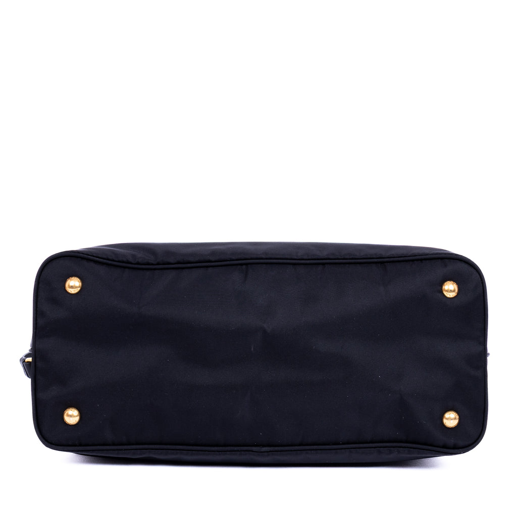 Shoulder Bag Crossbody Tote Black Tessuto Nylon Canvas