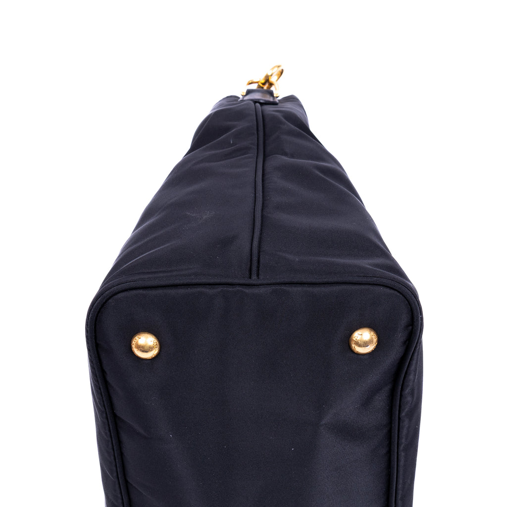 Shoulder Bag Crossbody Tote Black Tessuto Nylon Canvas