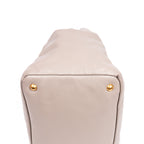 Handbag Front Zip Pocket Crossbody Tote Grey Soft Calfskin Leather