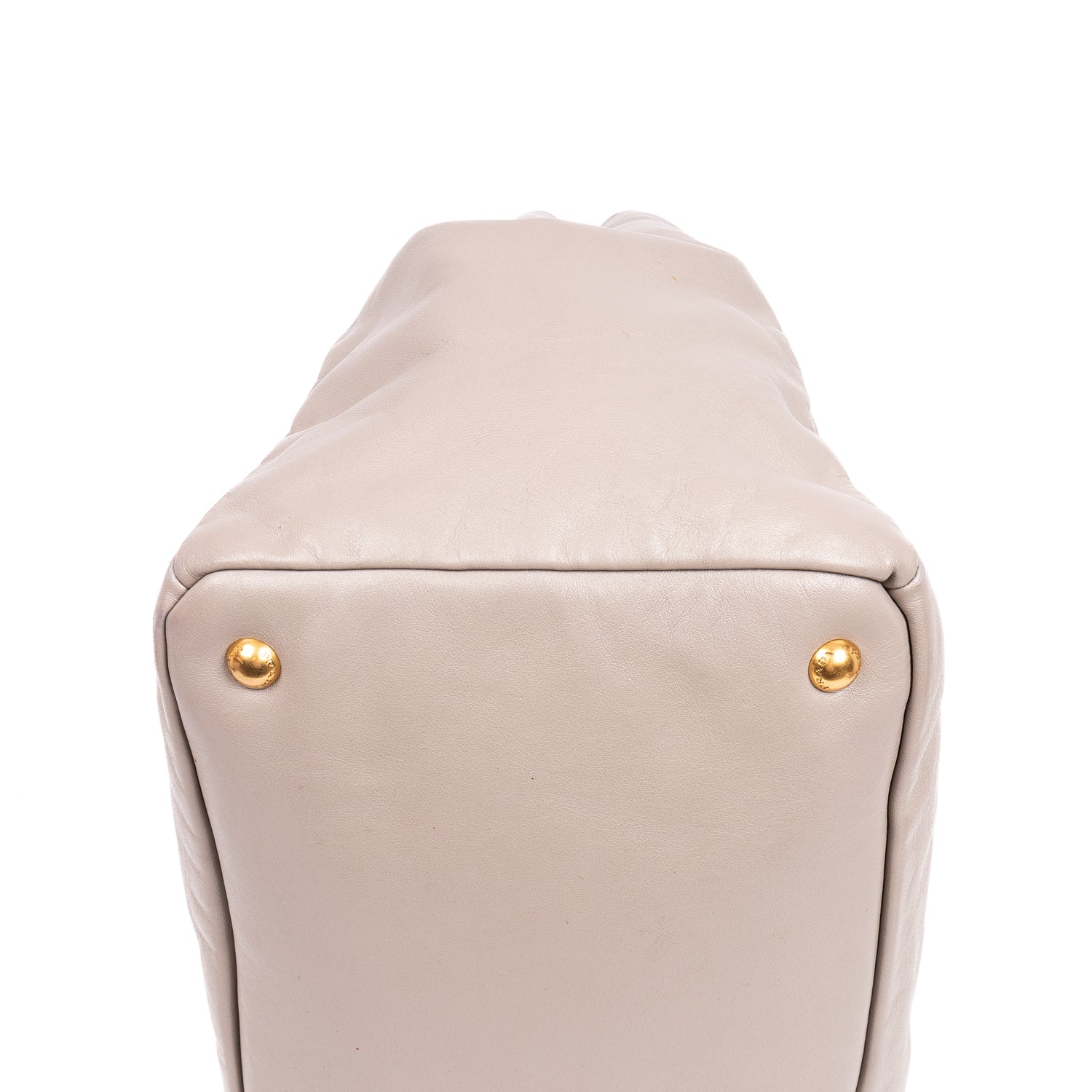 Handbag Front Zip Pocket Crossbody Tote Grey Soft Calfskin Leather