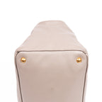 Handbag Front Zip Pocket Crossbody Tote Grey Soft Calfskin Leather