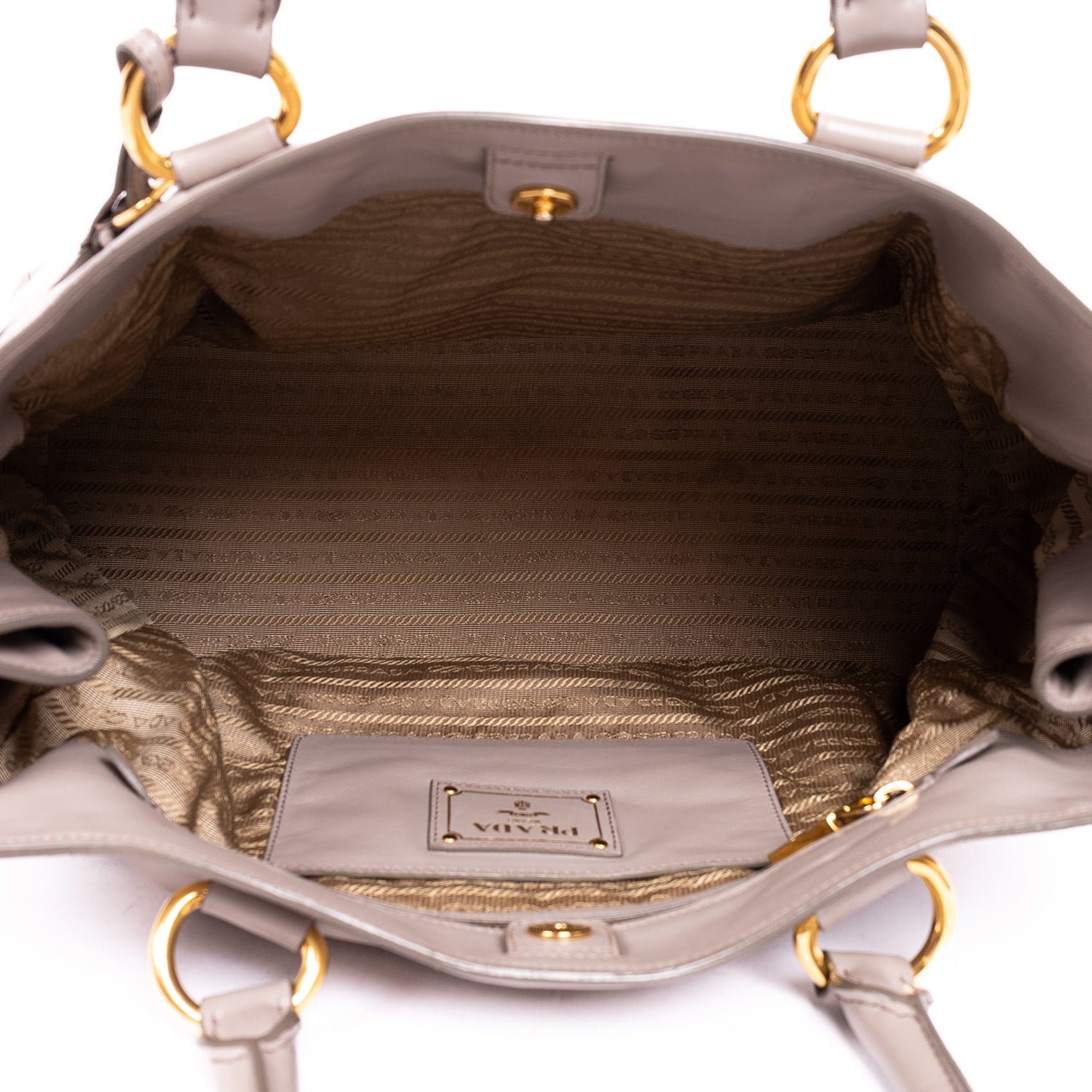 Handbag Front Zip Pocket Crossbody Tote Grey Soft Calfskin Leather