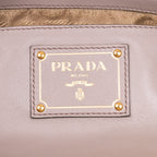 Handbag Front Zip Pocket Crossbody Tote Grey Soft Calfskin Leather