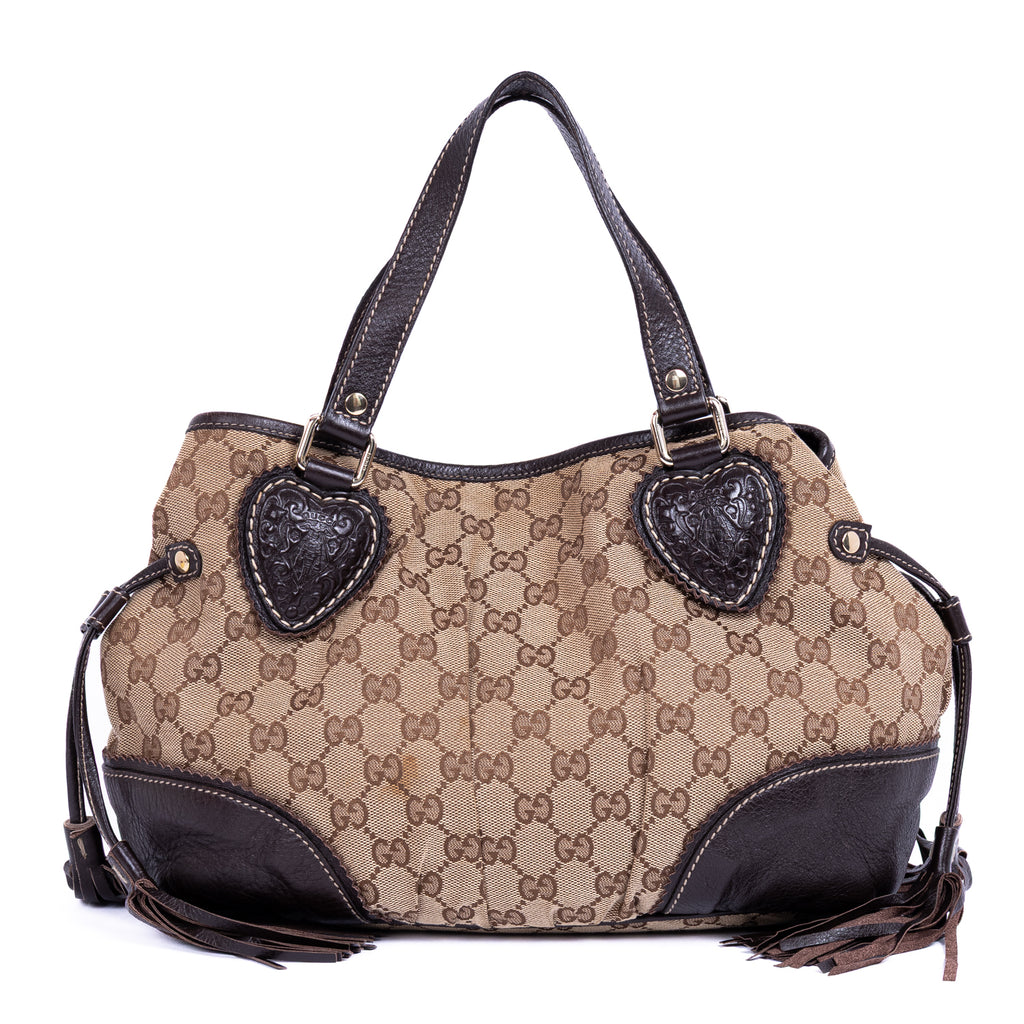 Shoulder Bag Tribeca Tote Beige Monogrammed Canvas