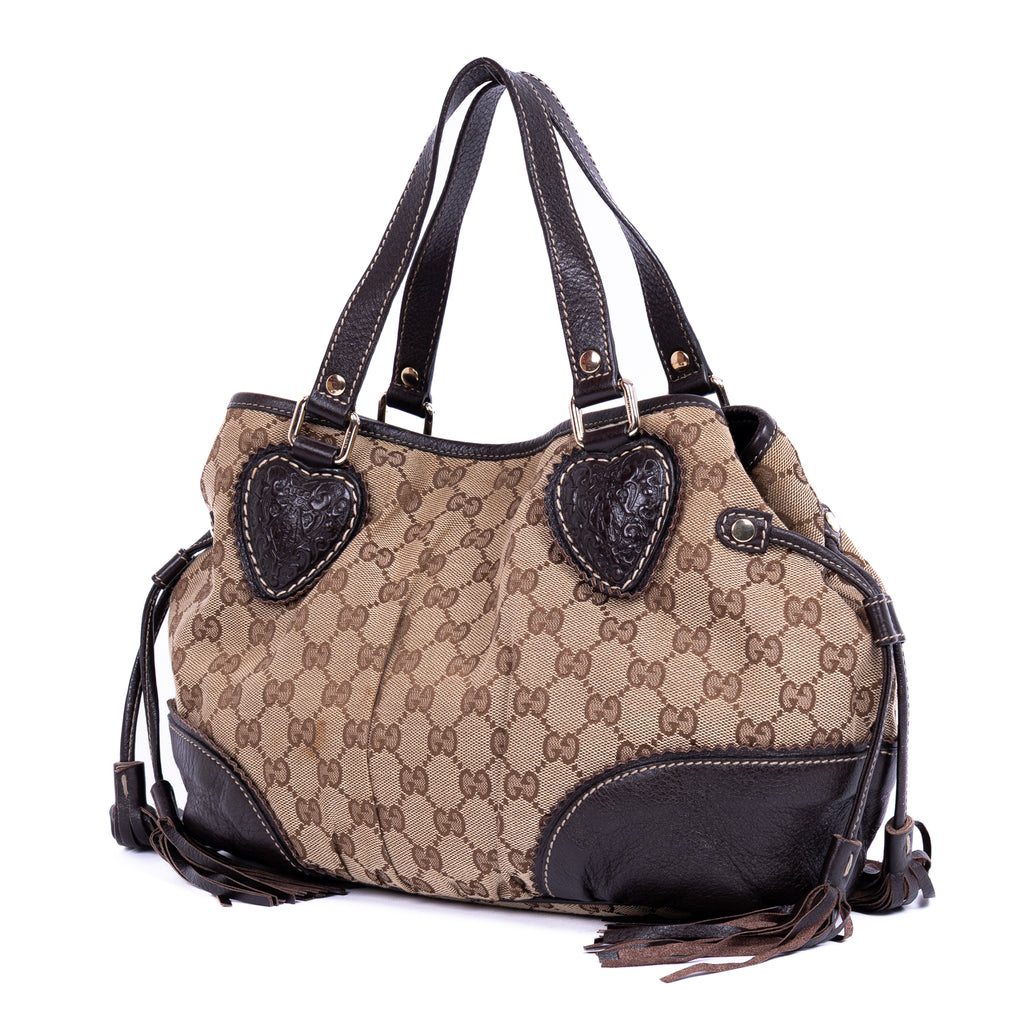 Shoulder Bag Tribeca Tote Beige Monogrammed Canvas