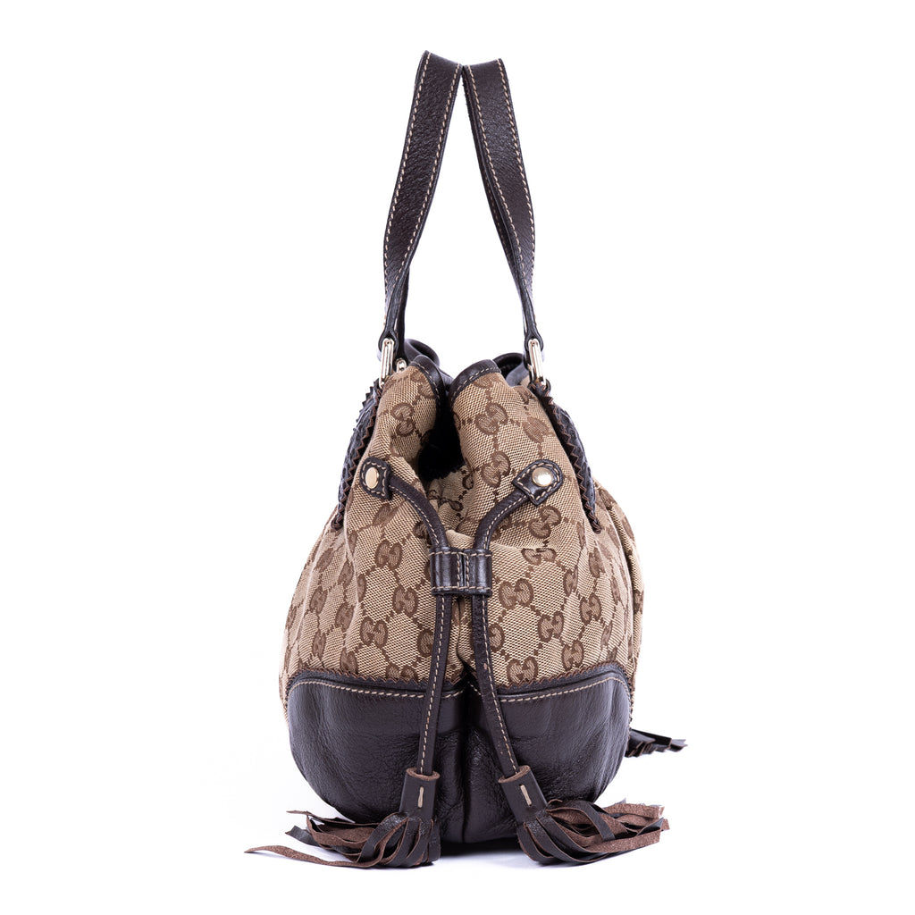 Shoulder Bag Tribeca Tote Beige Monogrammed Canvas