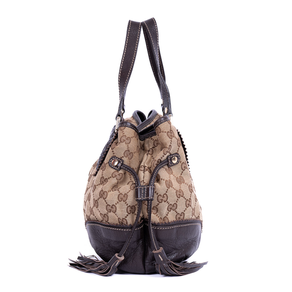 Shoulder Bag Tribeca Tote Beige Monogrammed Canvas