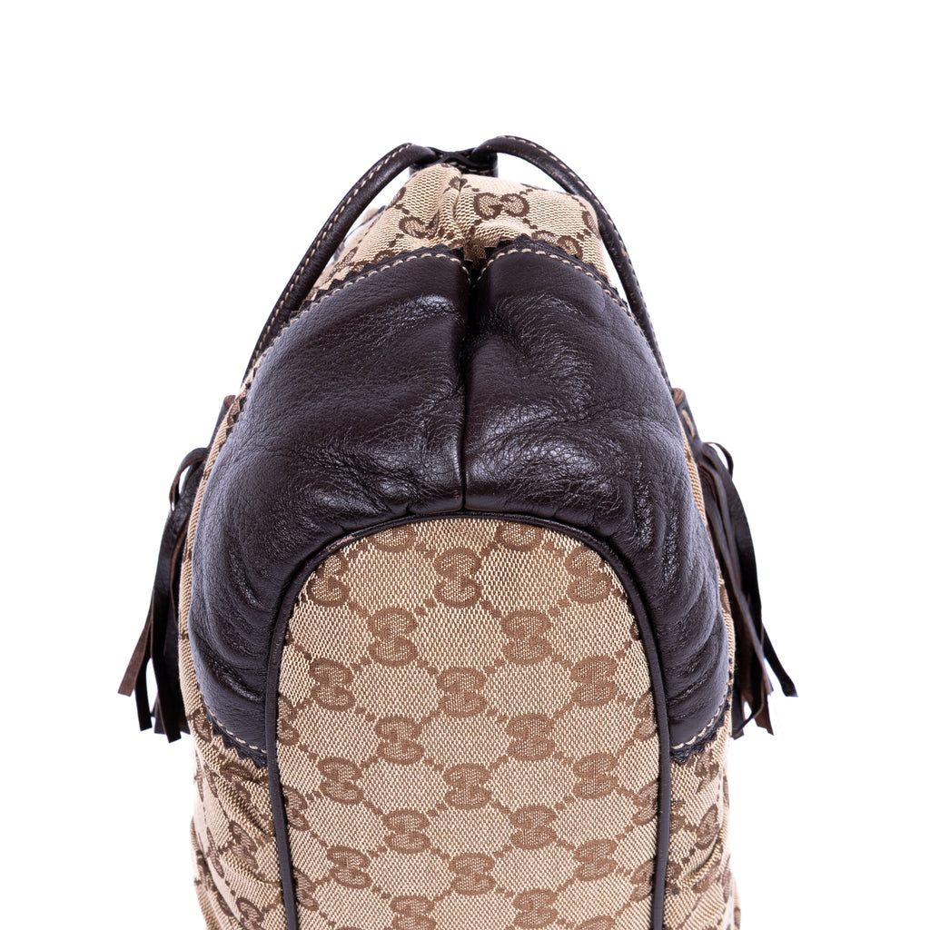 Shoulder Bag Tribeca Tote Beige Monogrammed Canvas