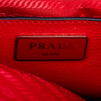 Handbag Top Handle Tote Red Glazed Calfskin Leather