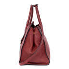 Shoulder Bag Crossbody Tote Burgundy Vitello Daino Leather
