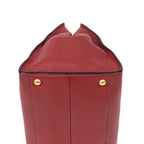 Shoulder Bag Crossbody Tote Burgundy Vitello Daino Leather