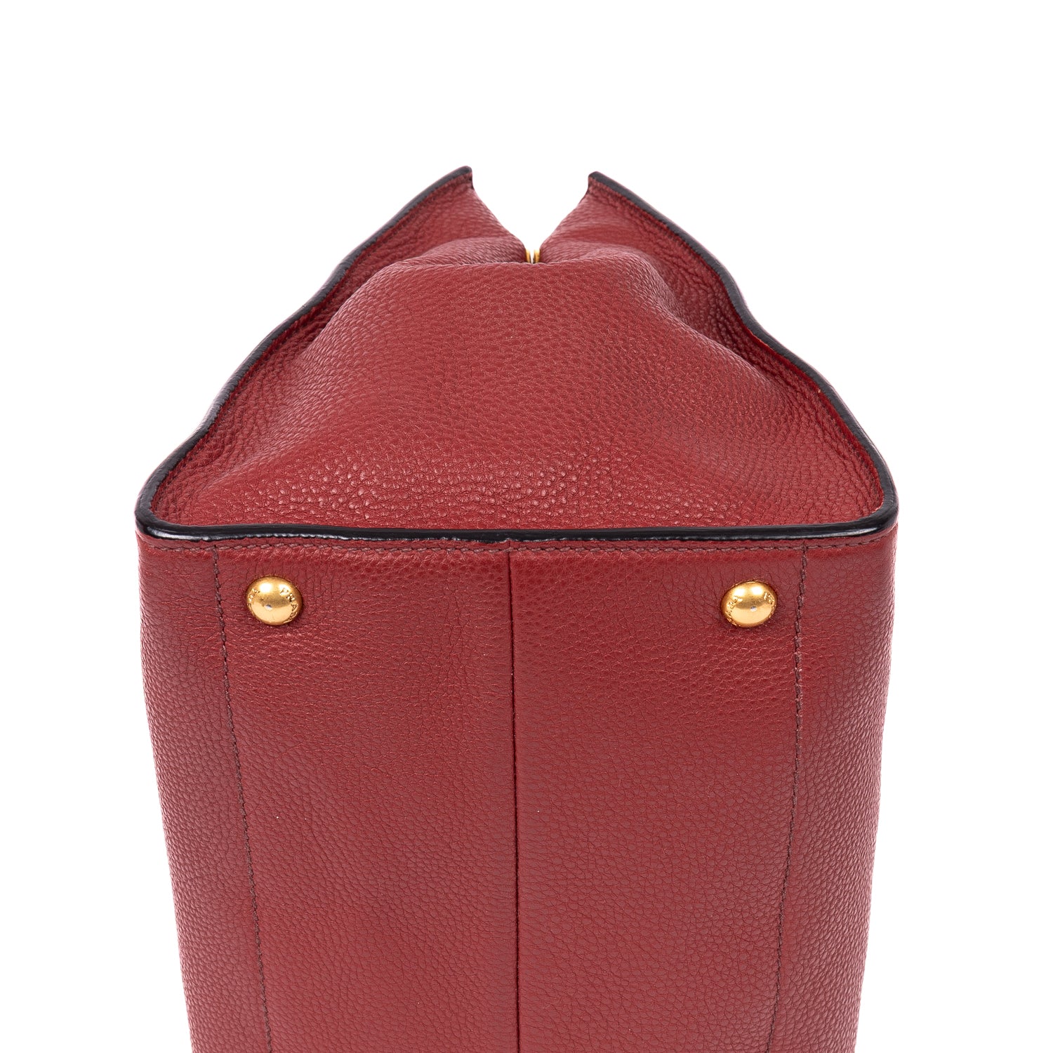 Shoulder Bag Crossbody Tote Burgundy Vitello Daino Leather