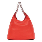 Shoulder Bag Maillon Chain Hobo Red Vitello Daino Leather