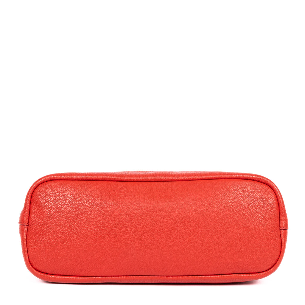 Shoulder Bag Maillon Chain Hobo Red Vitello Daino Leather