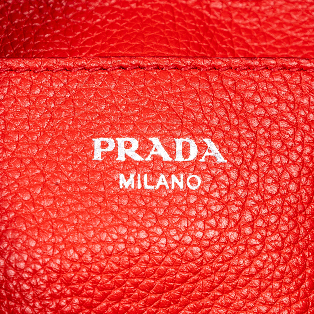 Shoulder Bag Maillon Chain Hobo Red Vitello Daino Leather