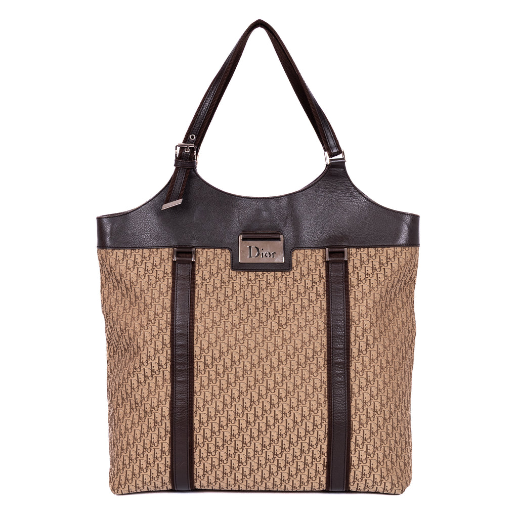 Handbag Street Chic Tote Brown Oblique Diorissimo Canvas