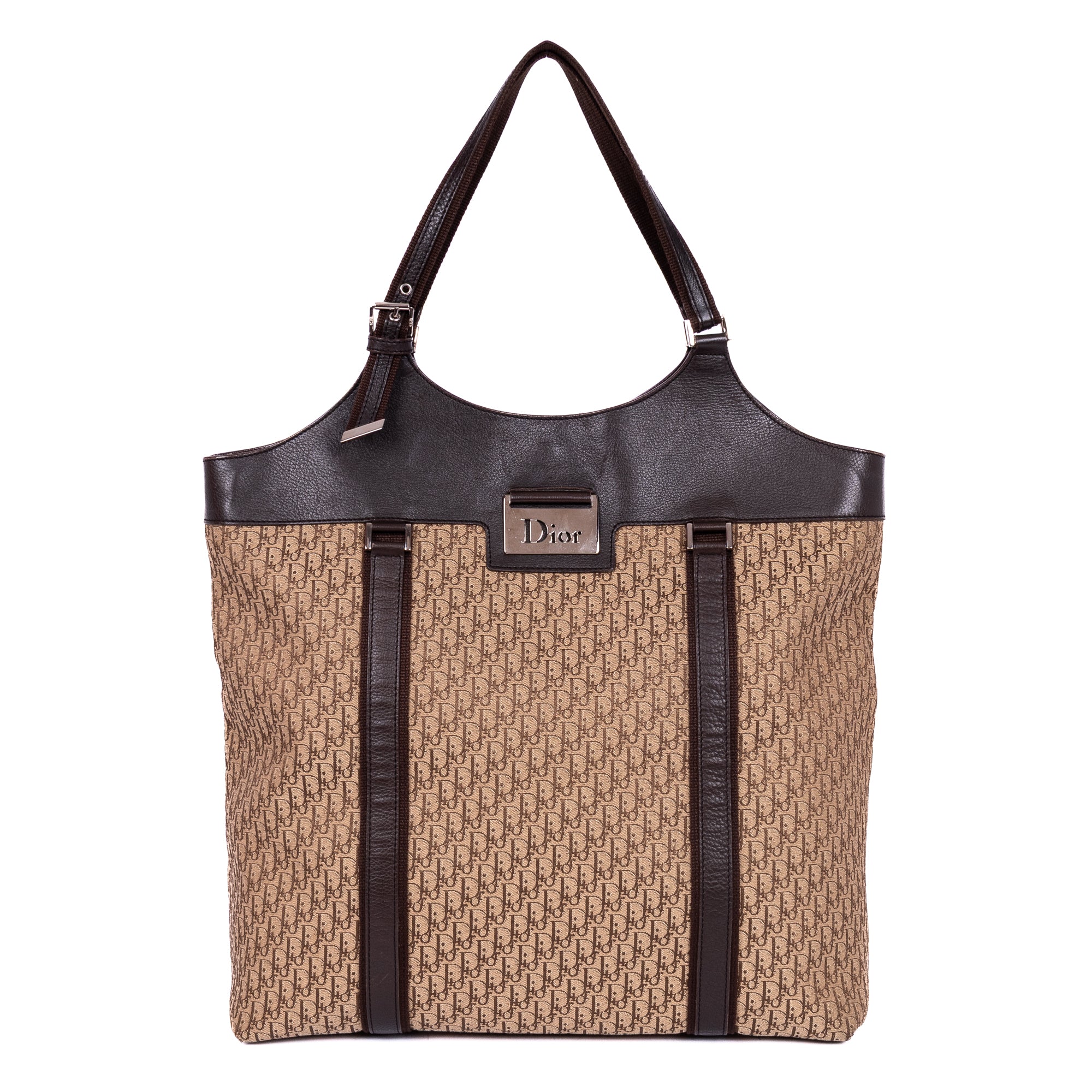 Handbag Street Chic Tote Brown Oblique Diorissimo Canvas