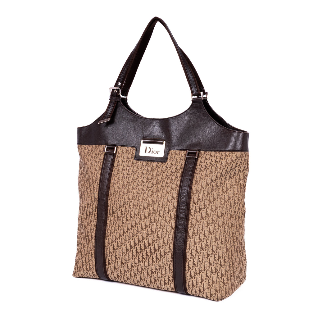 Handbag Street Chic Tote Brown Oblique Diorissimo Canvas