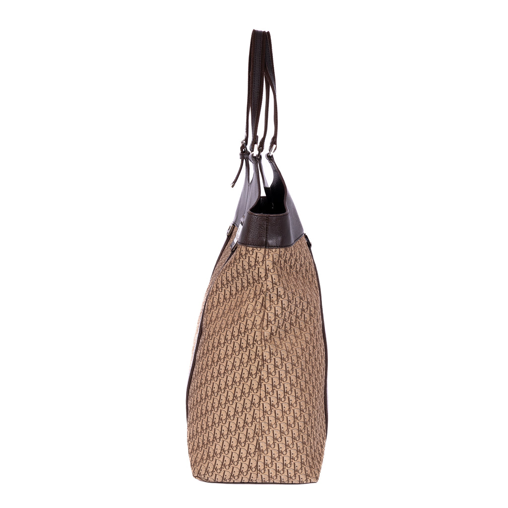 Handbag Street Chic Tote Brown Oblique Diorissimo Canvas