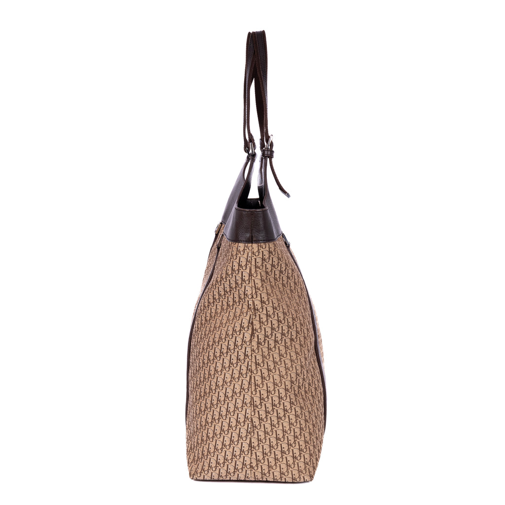 Handbag Street Chic Tote Brown Oblique Diorissimo Canvas