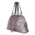Shoulder Bag Muse Large Silver Calfskin Leather