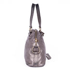 Shoulder Bag Muse Large Silver Calfskin Leather