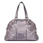 Shoulder Bag Muse Large Silver Calfskin Leather