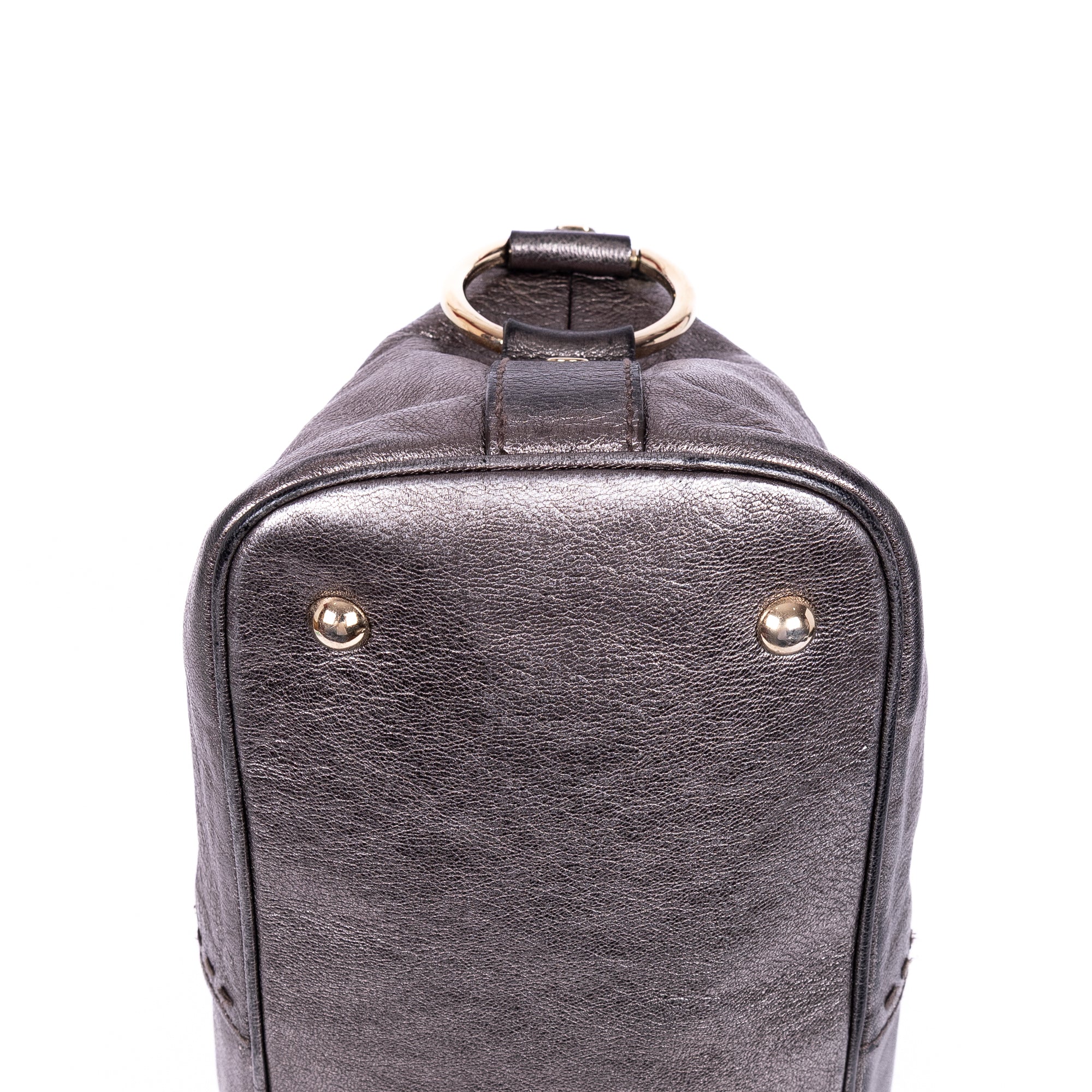 Shoulder Bag Muse Large Silver Calfskin Leather