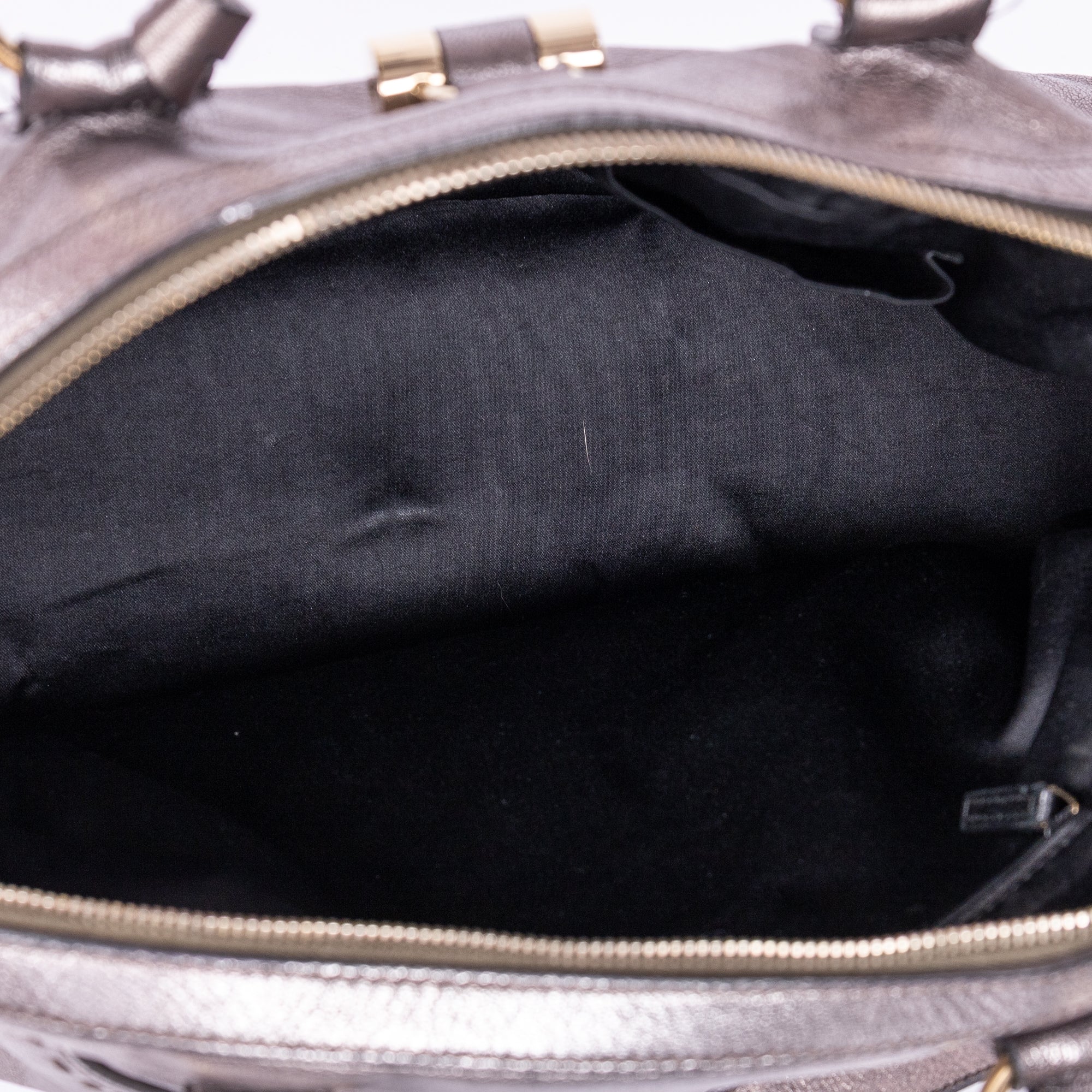 Shoulder Bag Muse Large Silver Calfskin Leather