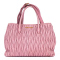 Handbag Crossbody Cabas Pink Matelasse Leather