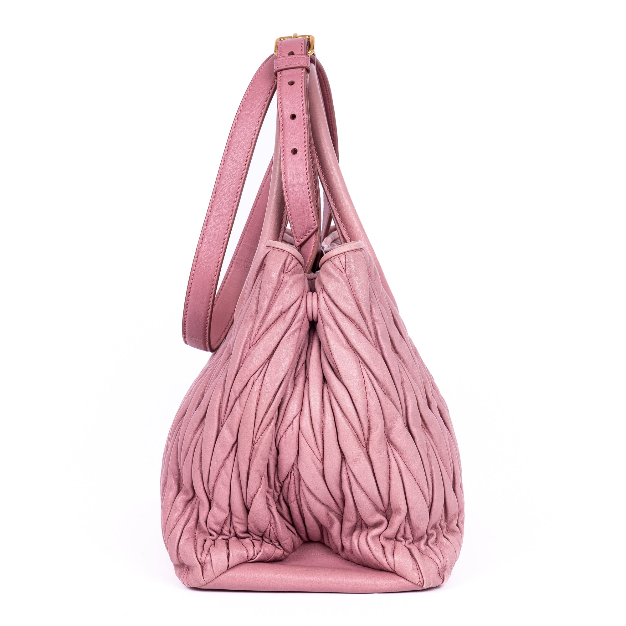 Handbag Crossbody Cabas Pink Matelasse Leather