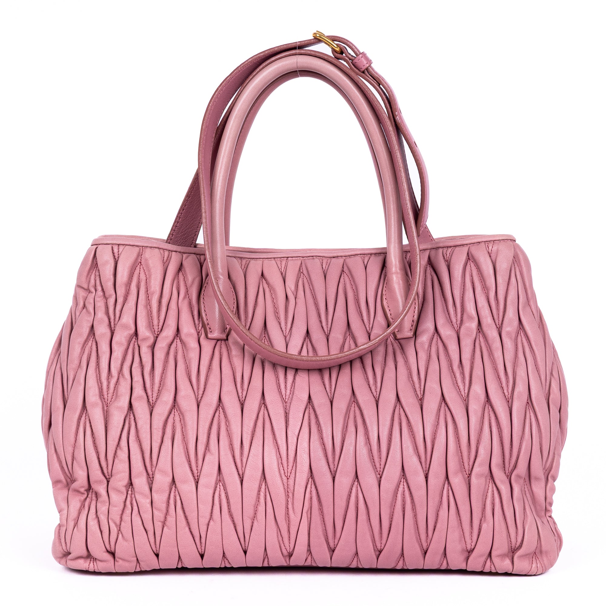 Handbag Crossbody Cabas Pink Matelasse Leather