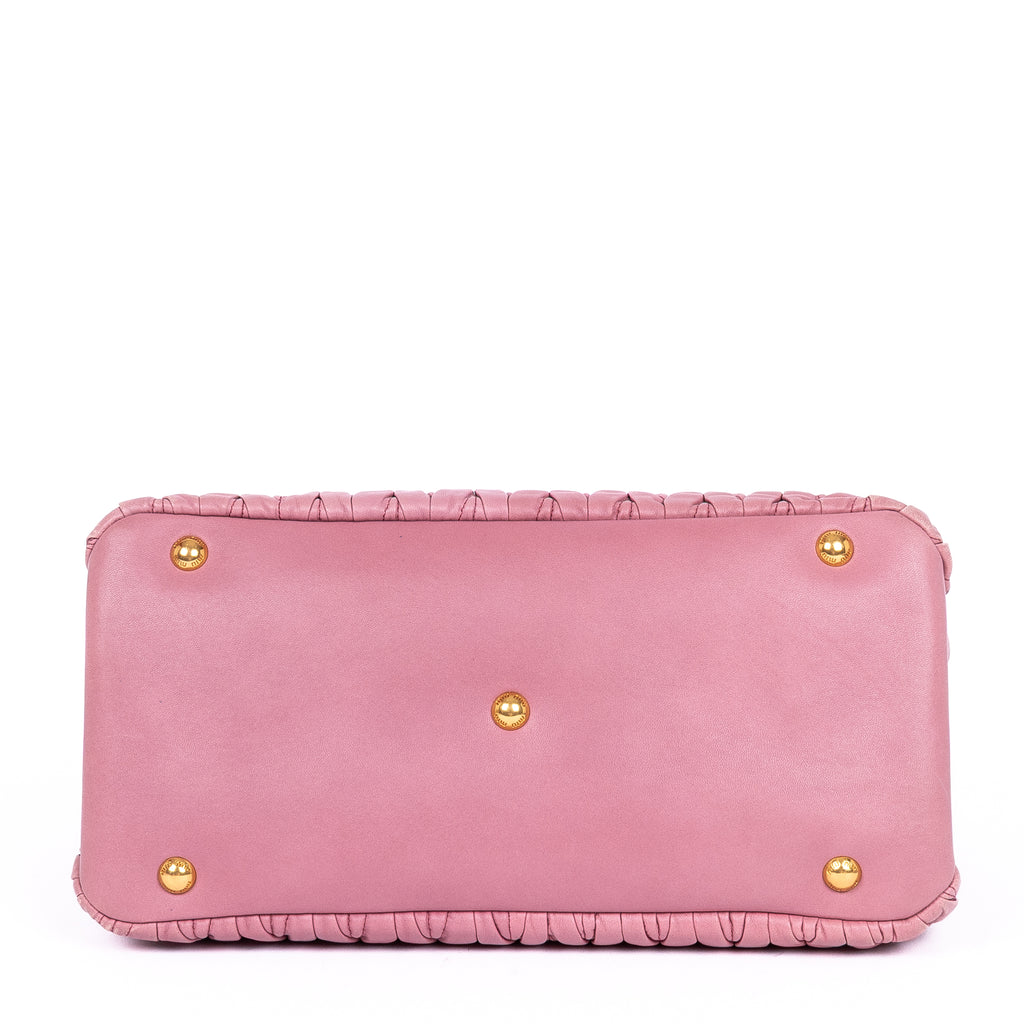 Handbag Crossbody Cabas Pink Matelasse Leather