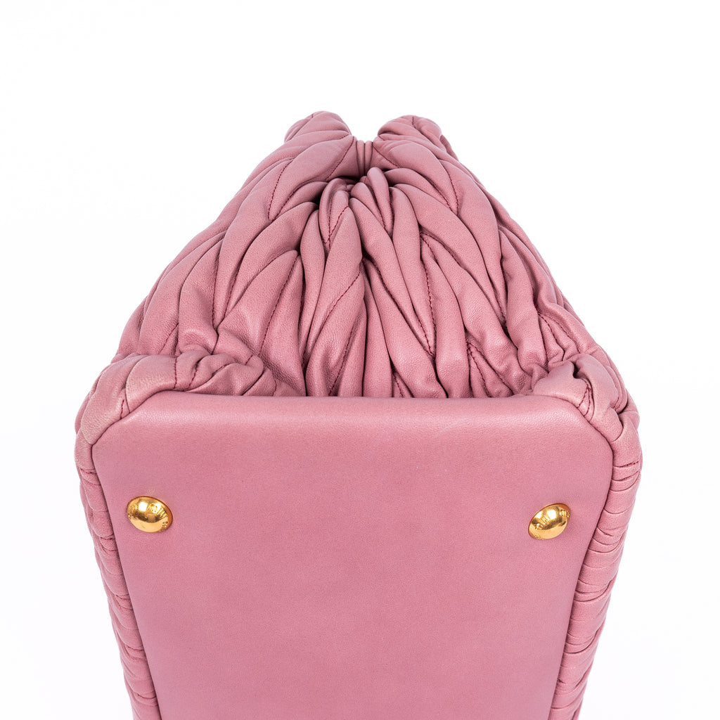 Handbag Crossbody Cabas Pink Matelasse Leather
