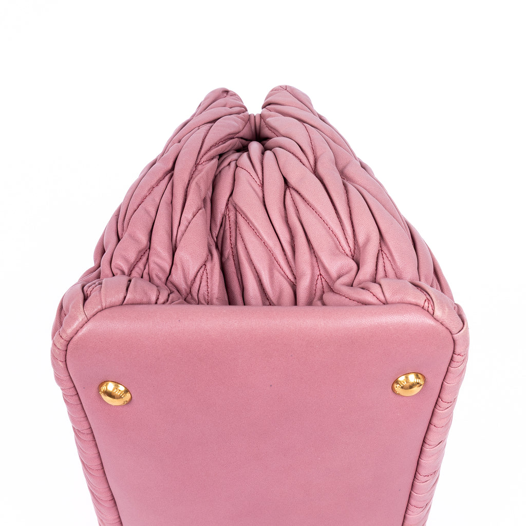 Handbag Crossbody Cabas Pink Matelasse Leather