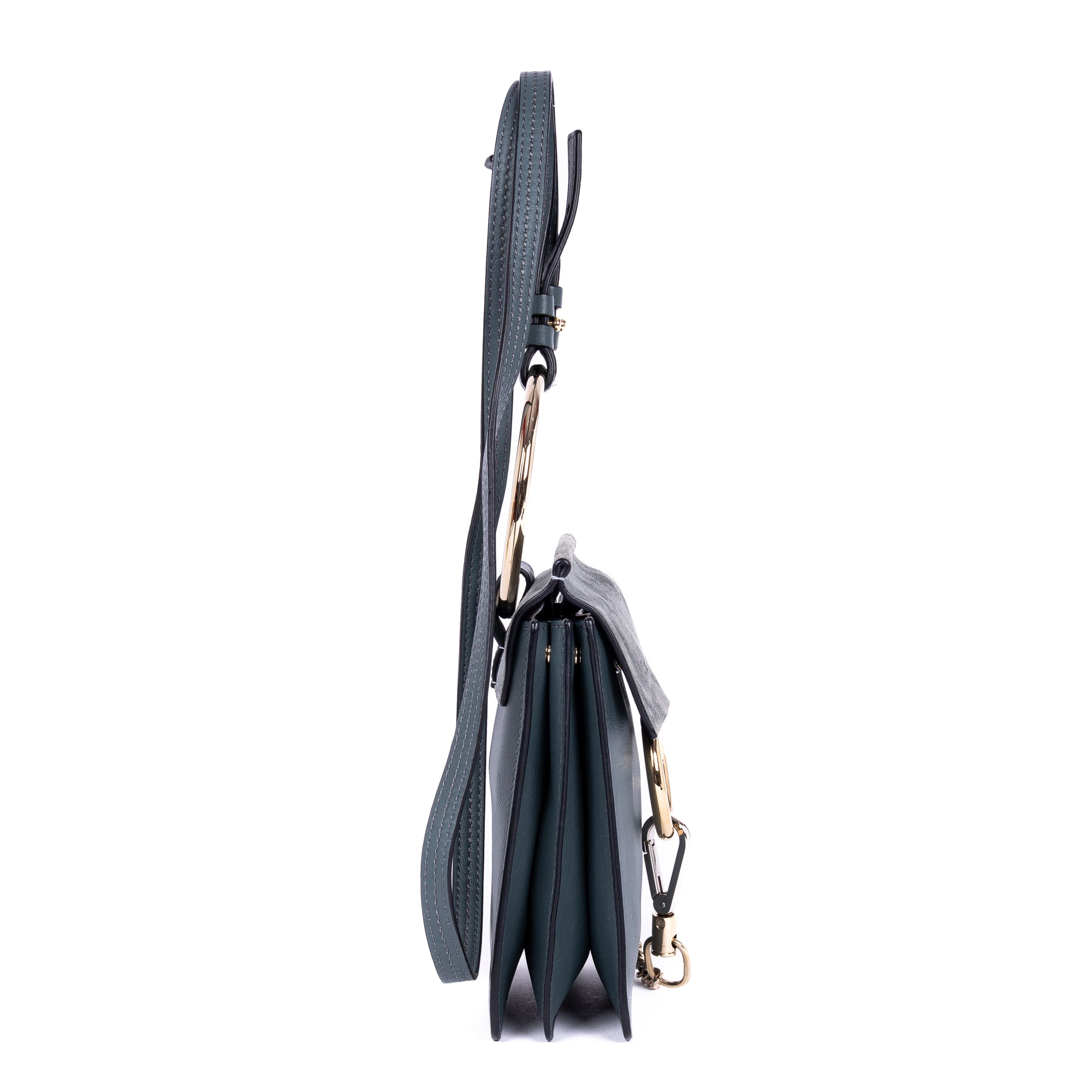 Shoulder Bag Faye Bracelet Pochette Crossbody Grey Smooth Calfskin Leather/Suede Leather