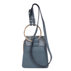 Shoulder Bag Faye Bracelet Pochette Crossbody Grey Smooth Calfskin Leather/Suede Leather