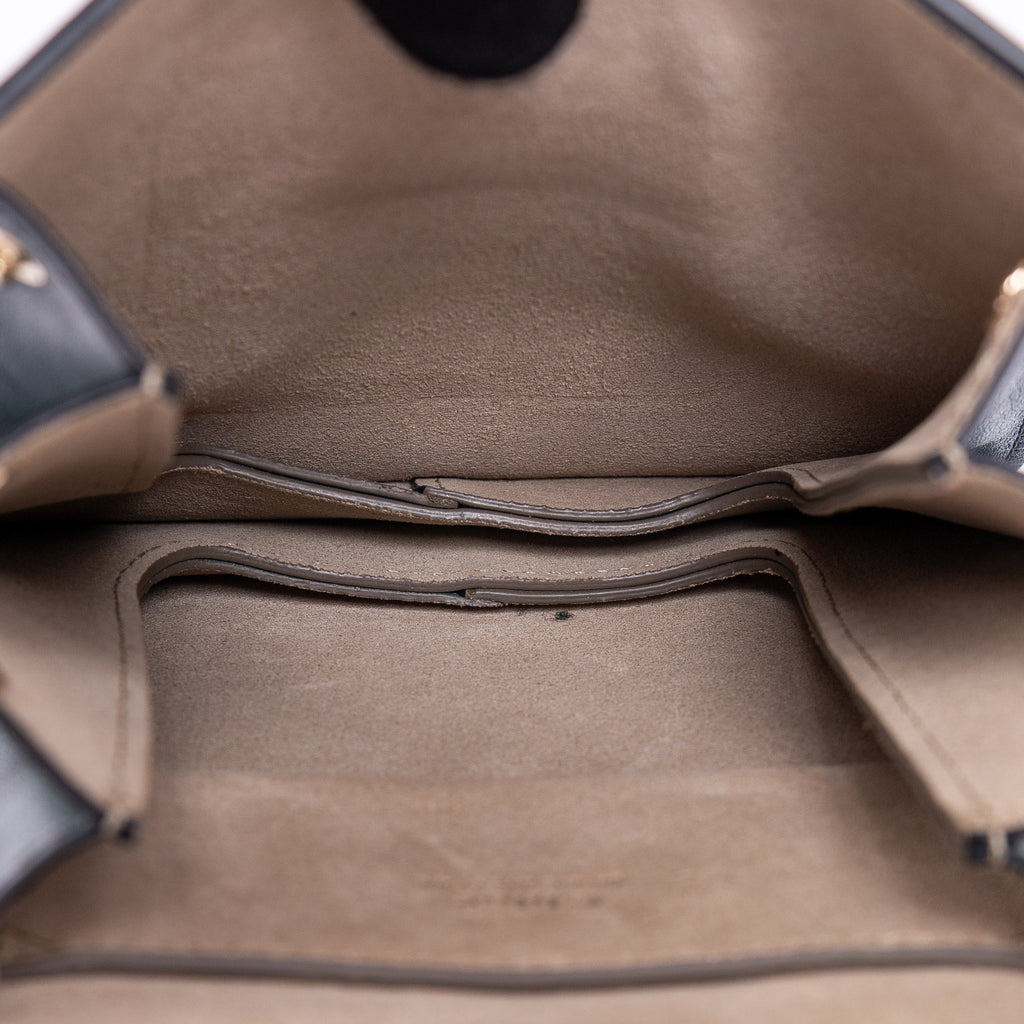Shoulder Bag Faye Bracelet Pochette Crossbody Grey Smooth Calfskin Leather/Suede Leather