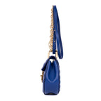Shoulder Bag Drew Mini Royal Blue Calfskin Quilted Leather