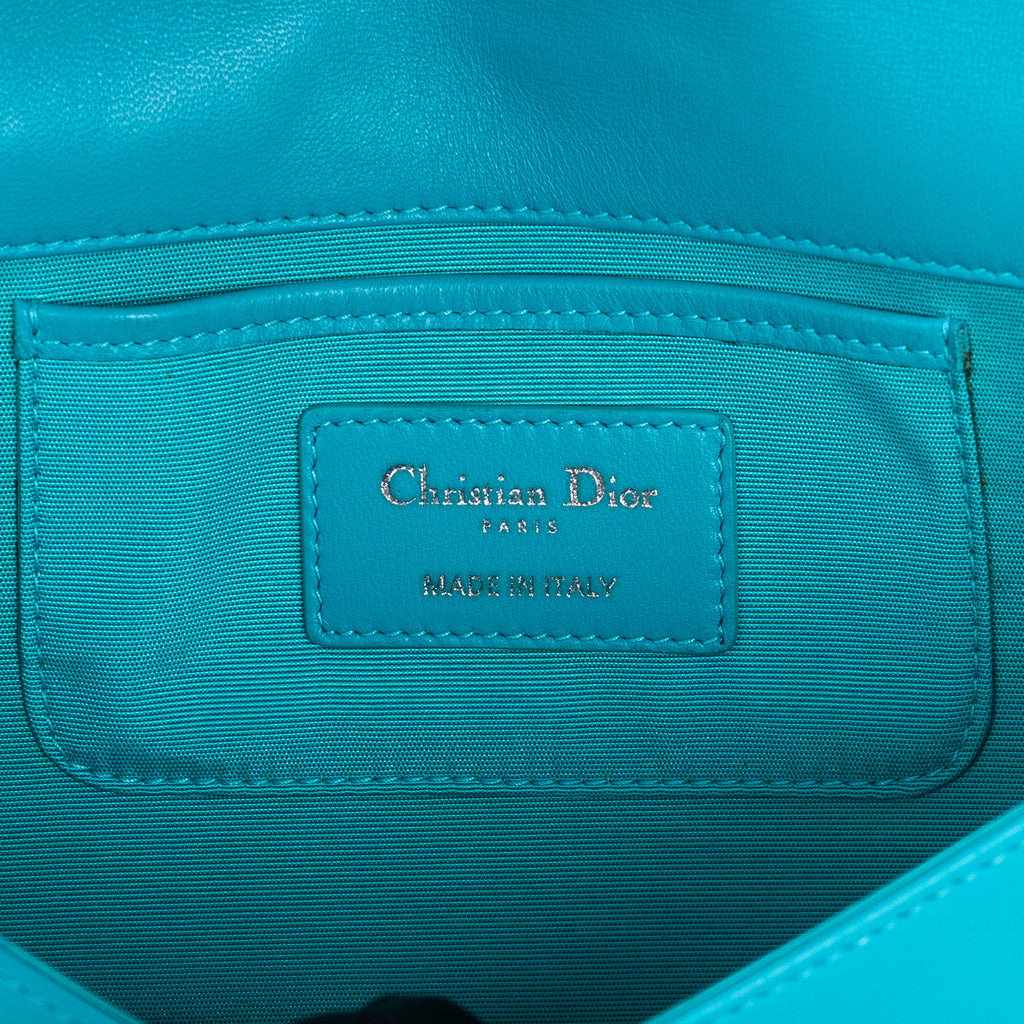Shoulder Bag Lady Dior Chain Clutch Blue Cannage Leather