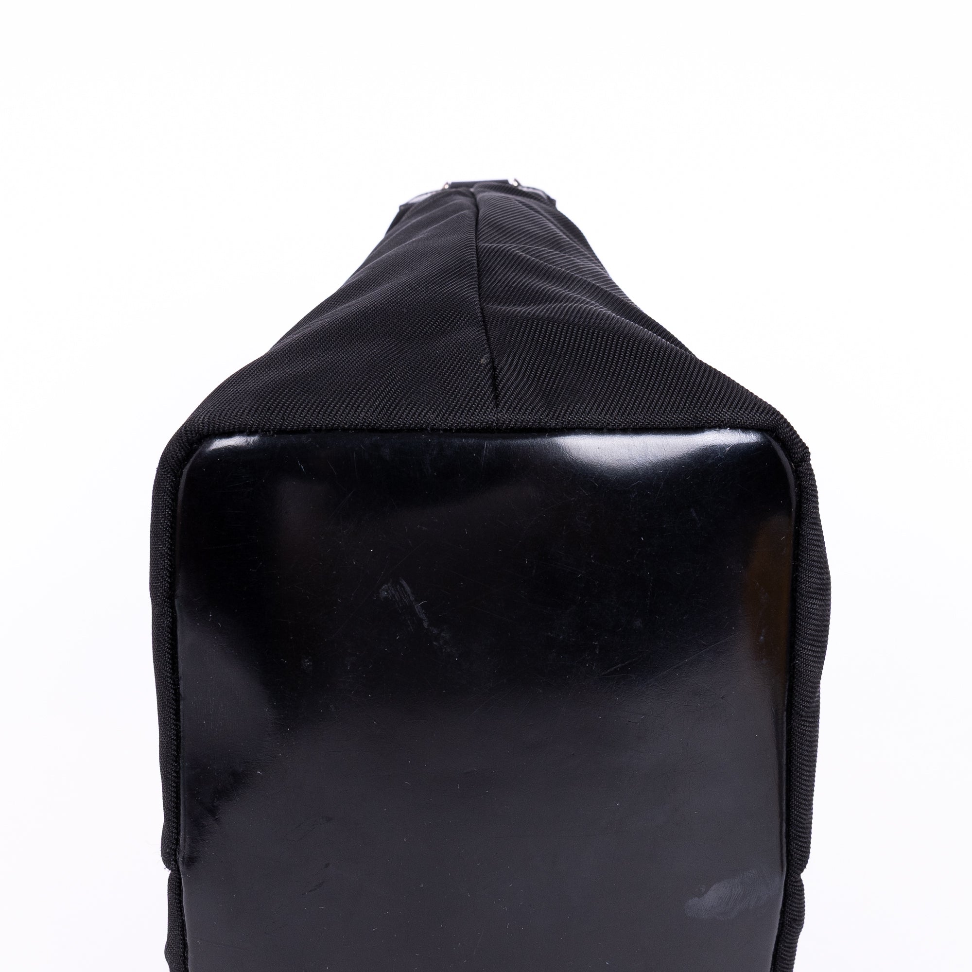 Shoulder Bag Vintage Bamboo Tote Black Monogrammed Canvas
