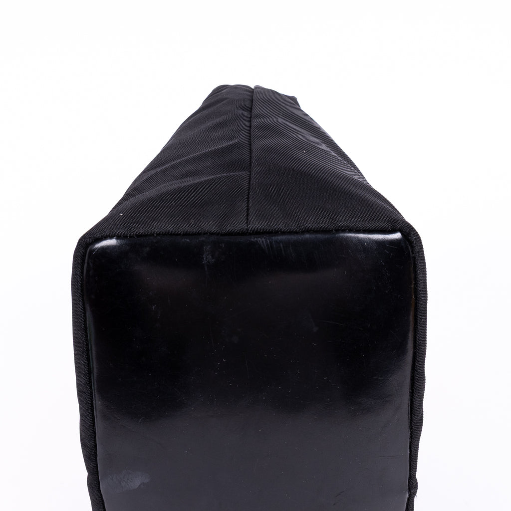 Shoulder Bag Vintage Bamboo Tote Black Monogrammed Canvas