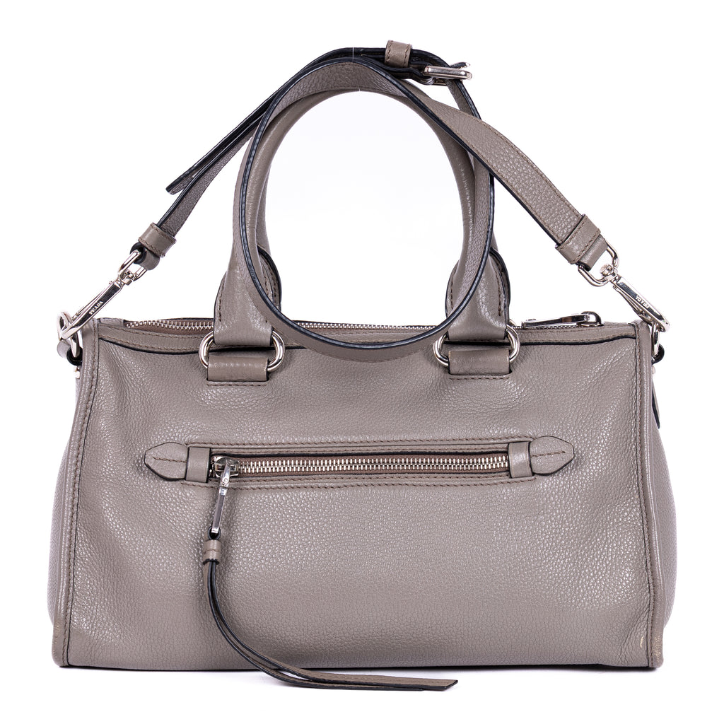 Handbag Bauletto Boston Small Grey Vitello Phenix Leather