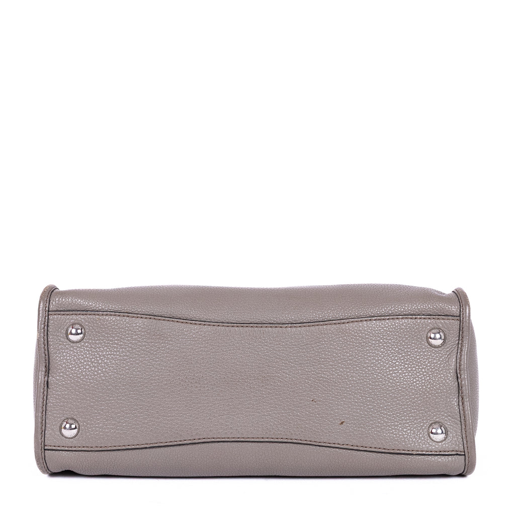 Handbag Bauletto Boston Small Grey Vitello Phenix Leather
