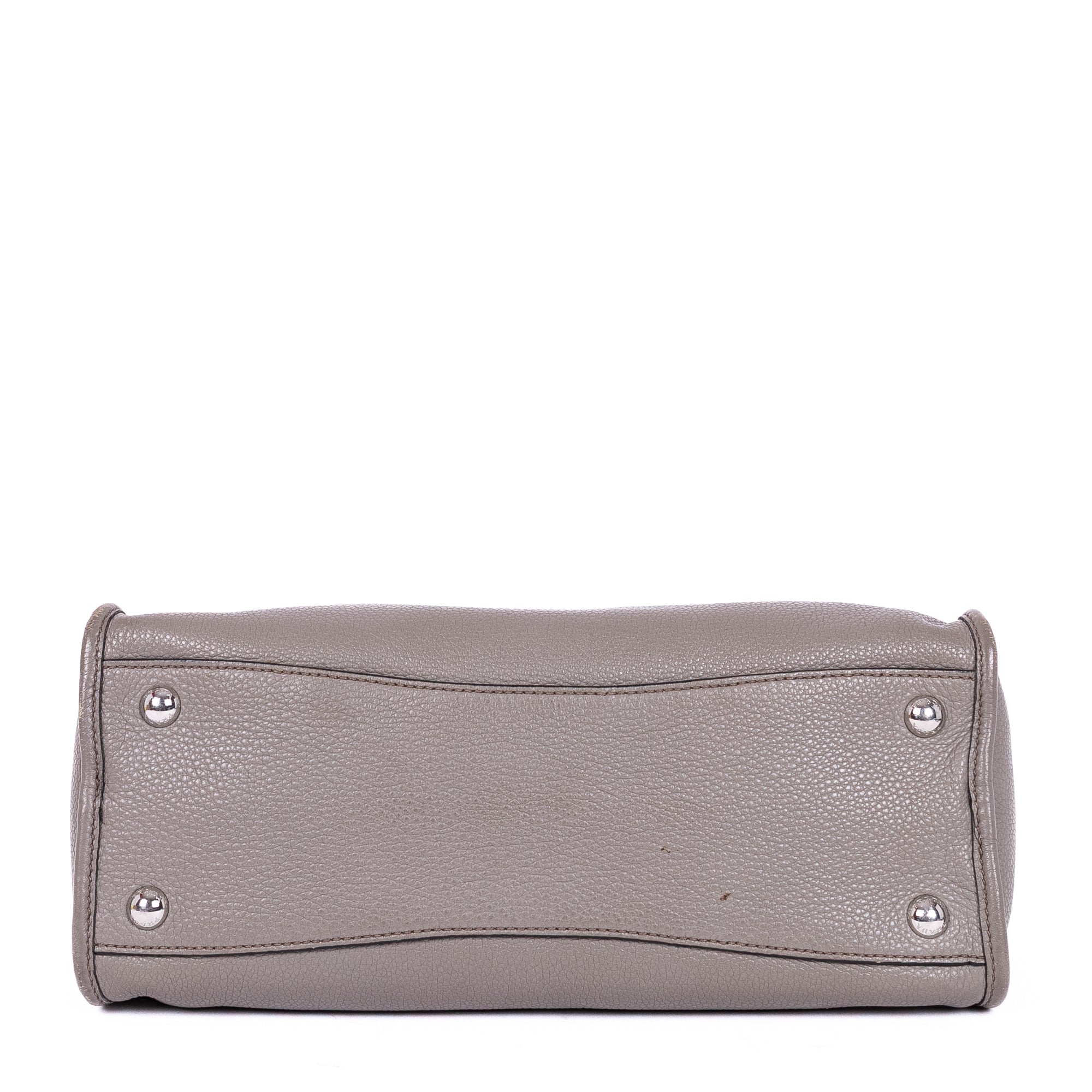 Handbag Bauletto Boston Small Grey Vitello Phenix Leather