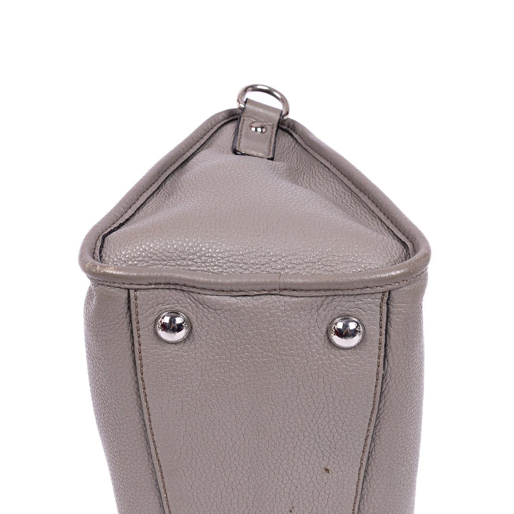 Handbag Bauletto Boston Small Grey Vitello Phenix Leather